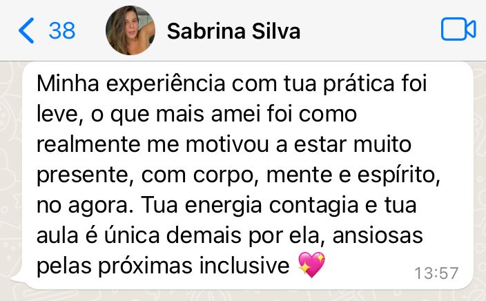 Experiência da aula